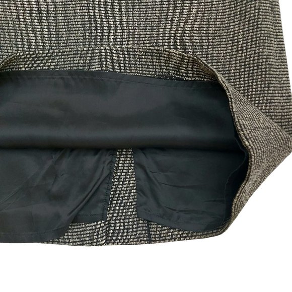 Max Mara Heathered Knit Pencil Skirt Womens 8 Gray Black Wool Blend Knee Length - Picture 5 of 12